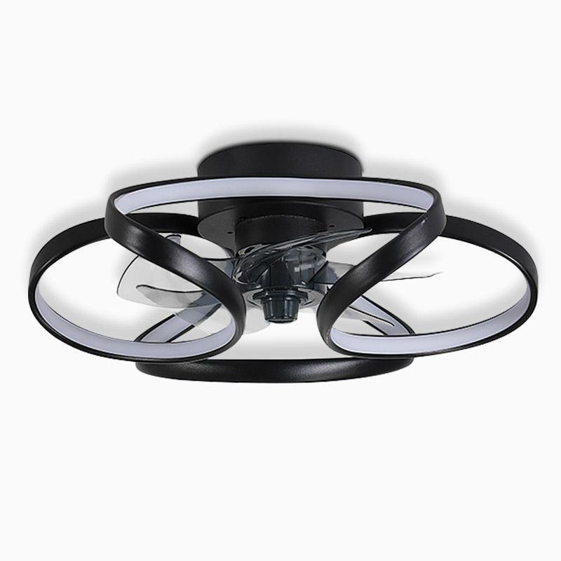 Przytulia Dom | Nowoczesna Lampa Sufitowa LED z Wentylatorem – Plafon z Pilotem 45W