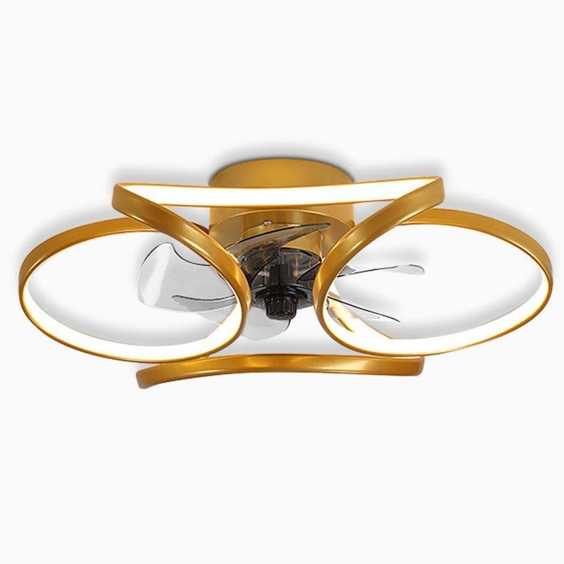 Przytulia Dom | Nowoczesna Lampa Sufitowa LED z Wentylatorem – Plafon z Pilotem 45W
