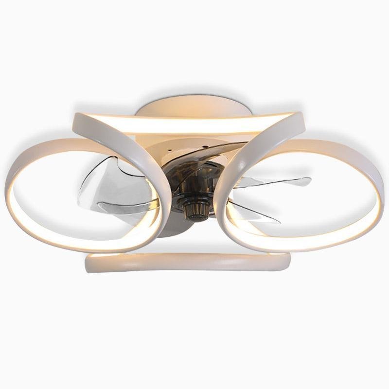 Przytulia Dom | Nowoczesna Lampa Sufitowa LED z Wentylatorem – Plafon z Pilotem 45W