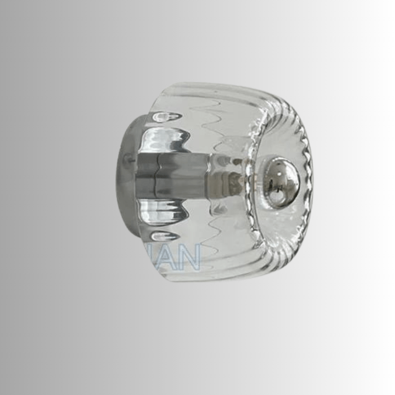 Przytulia Dom | Skandynawska Lampa Ścienna Bauhaus E14 – Szklana Lampa Wewnętrzna Metal + Szkło
