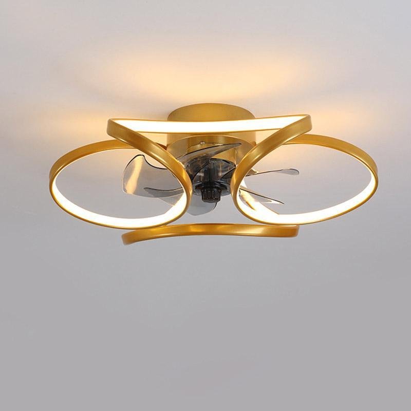 Przytulia Dom | Nowoczesna Lampa Sufitowa LED z Wentylatorem – Plafon z Pilotem 45W
