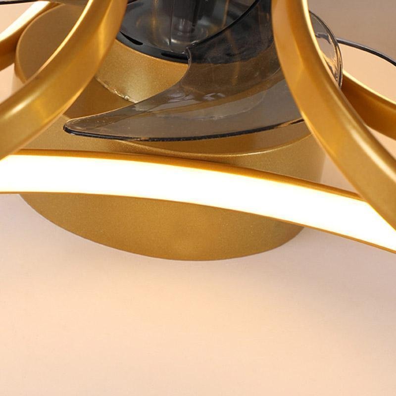 Przytulia Dom | Nowoczesna Lampa Sufitowa LED z Wentylatorem – Plafon z Pilotem 45W