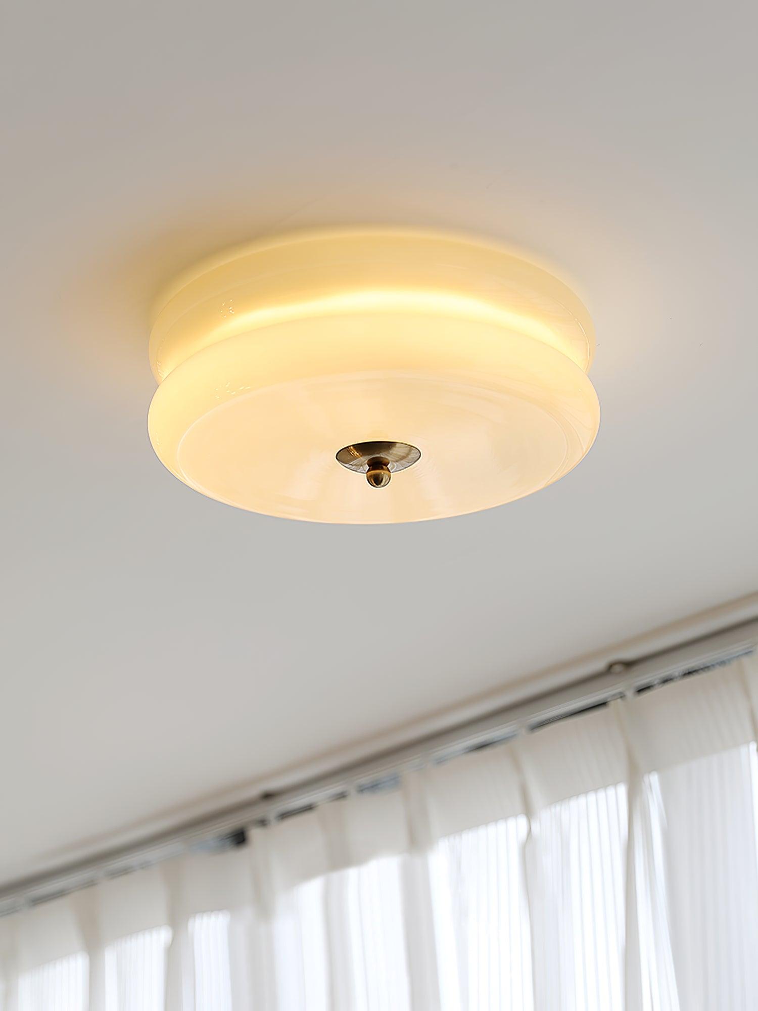 Przytulia Dom | Art Deco Vintage Lampa Sufitowa LED 24W – Plafon Szklany 3000K–6000K