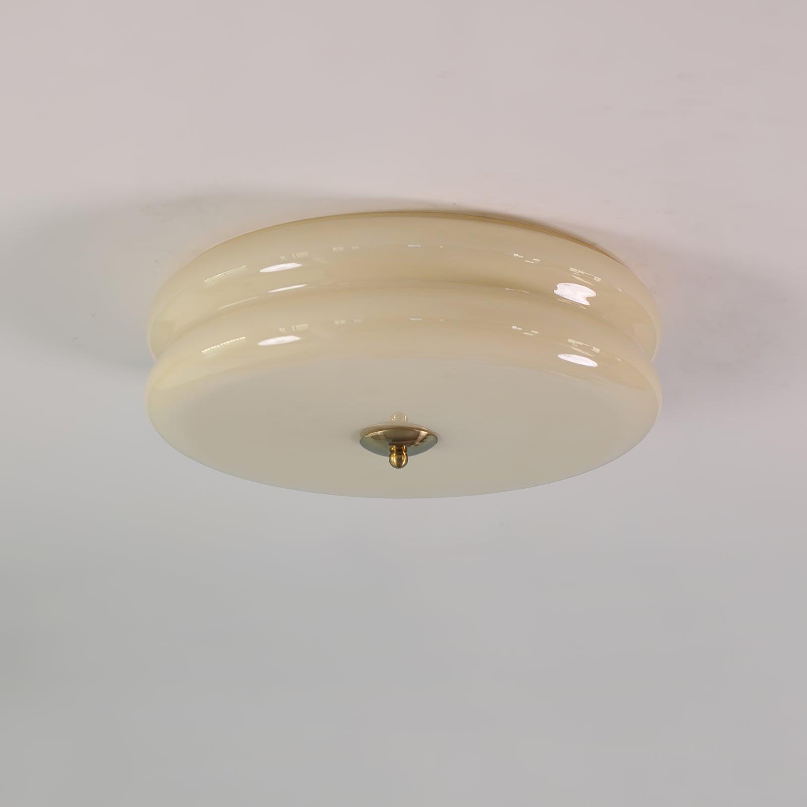 Przytulia Dom | Art Deco Vintage Lampa Sufitowa LED 24W – Plafon Szklany 3000K–6000K