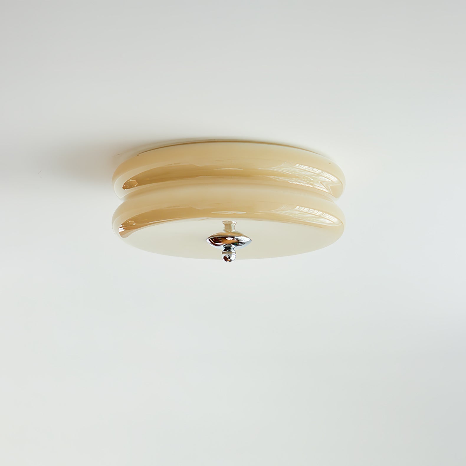 Przytulia Dom | Art Deco Vintage Lampa Sufitowa LED 24W – Plafon Szklany 3000K–6000K