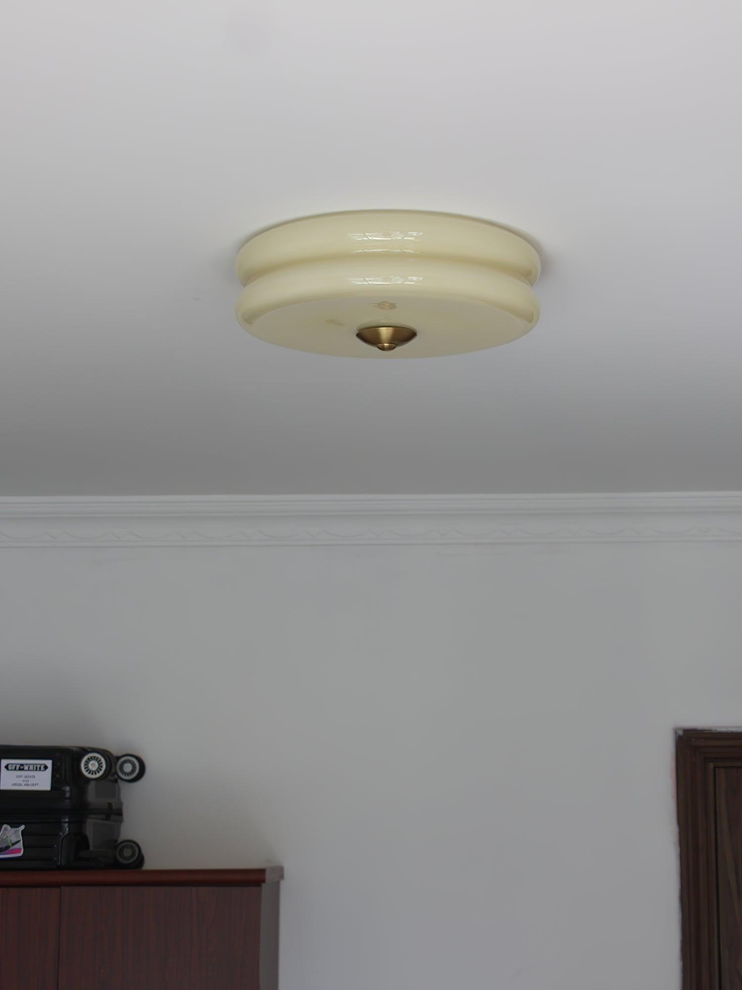 Przytulia Dom | Art Deco Vintage Lampa Sufitowa LED 24W – Plafon Szklany 3000K–6000K