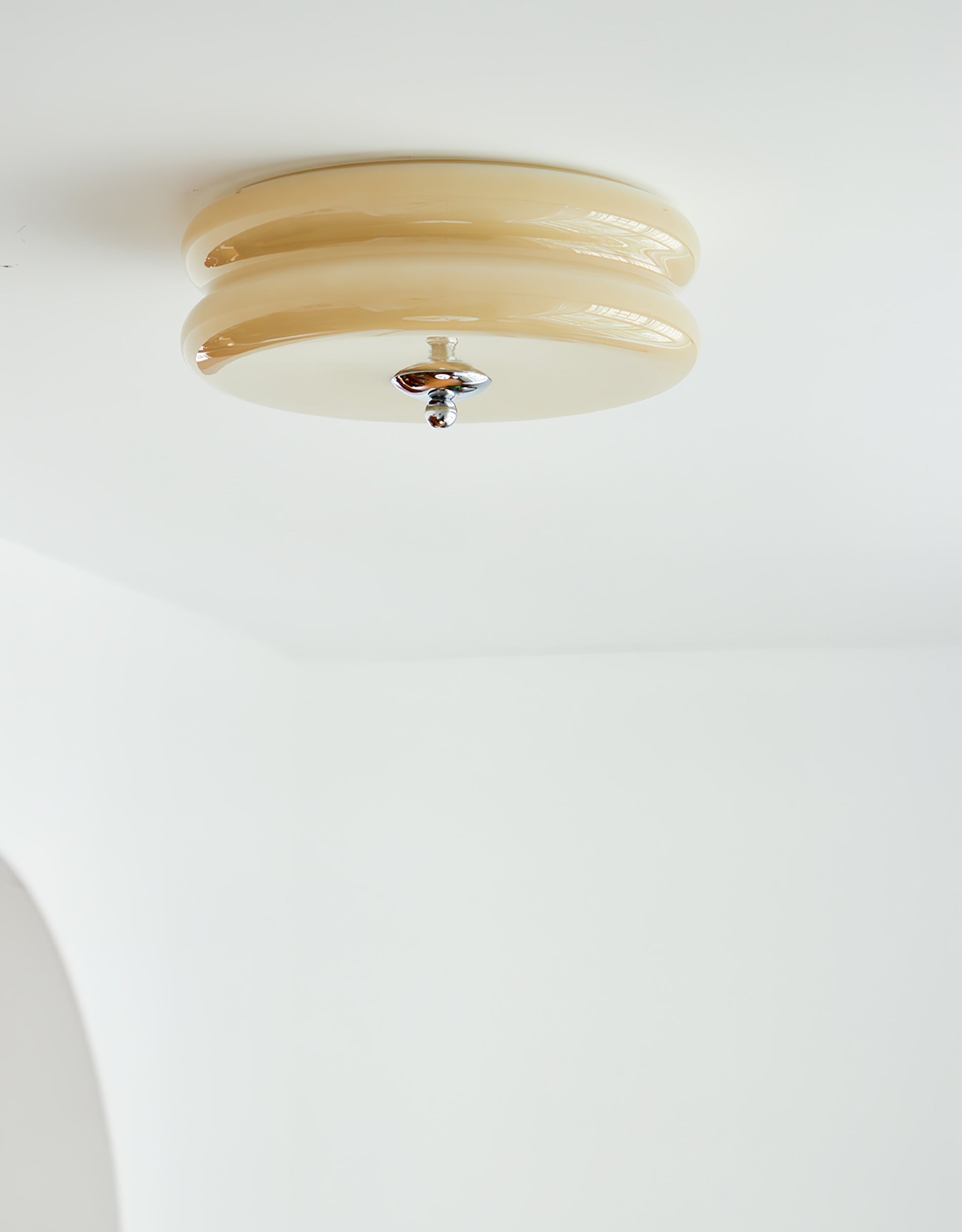 Przytulia Dom | Art Deco Vintage Lampa Sufitowa LED 24W – Plafon Szklany 3000K–6000K