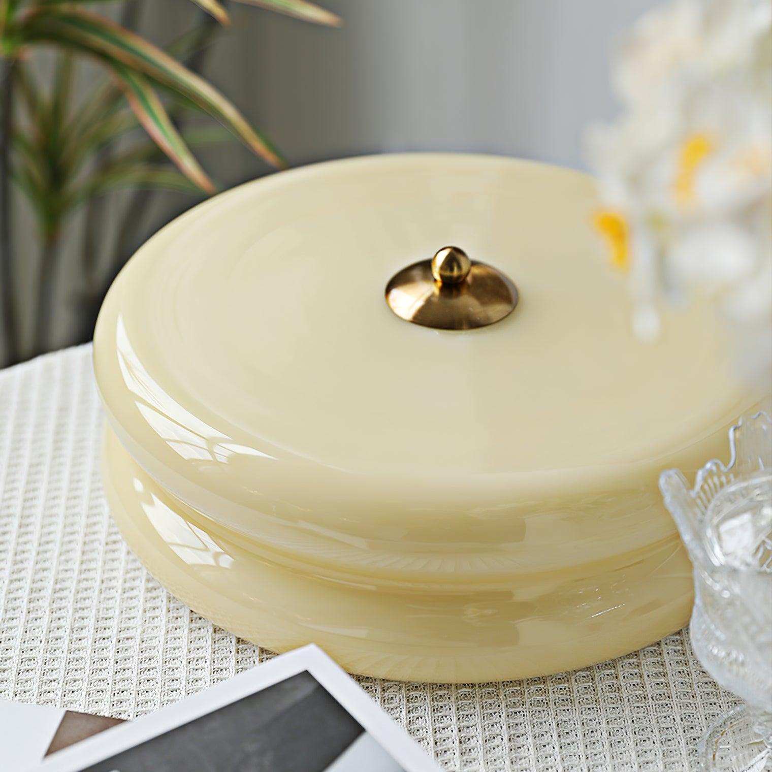 Przytulia Dom | Art Deco Vintage Lampa Sufitowa LED 24W – Plafon Szklany 3000K–6000K