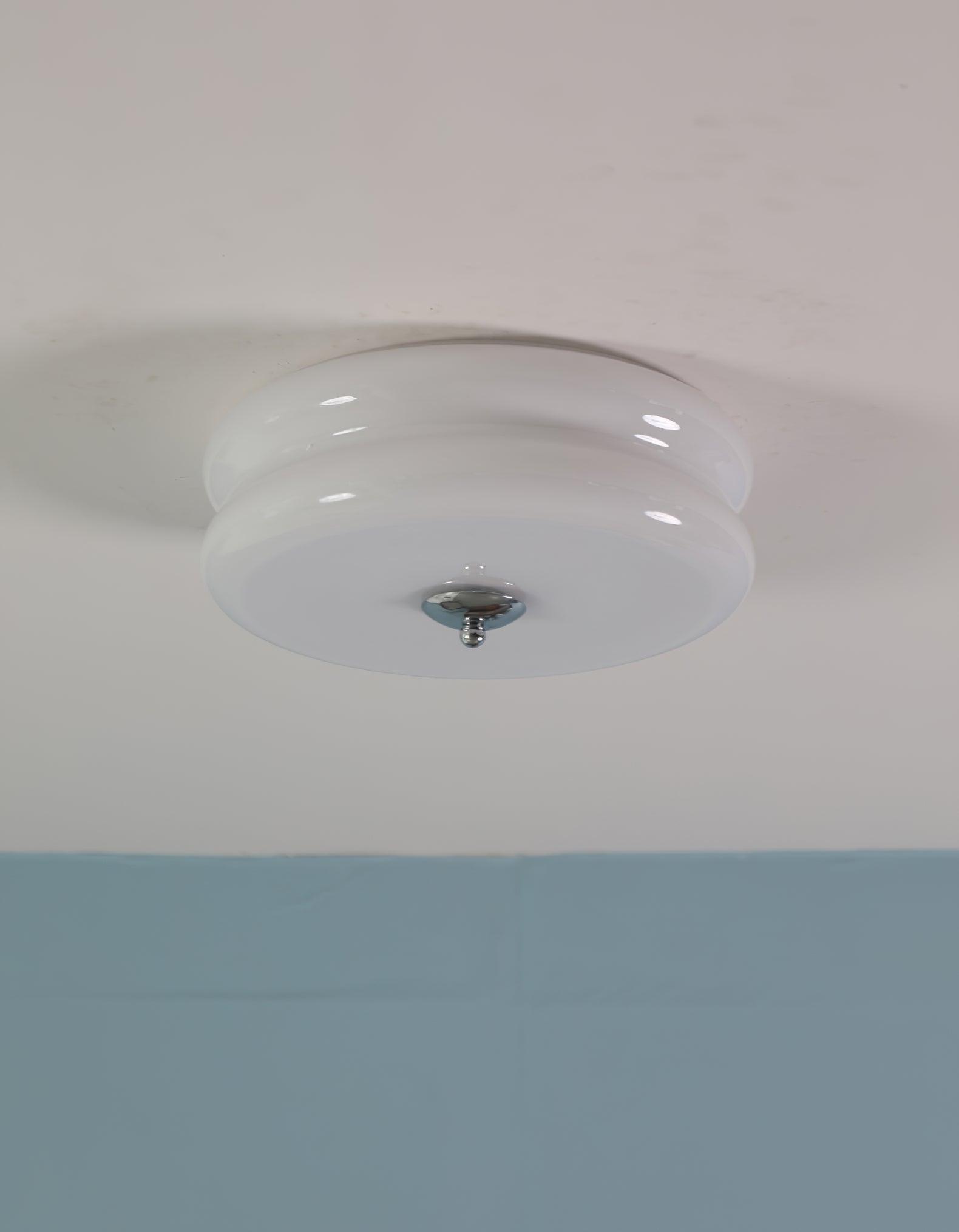 Przytulia Dom | Art Deco Vintage Lampa Sufitowa LED 24W – Plafon Szklany 3000K–6000K