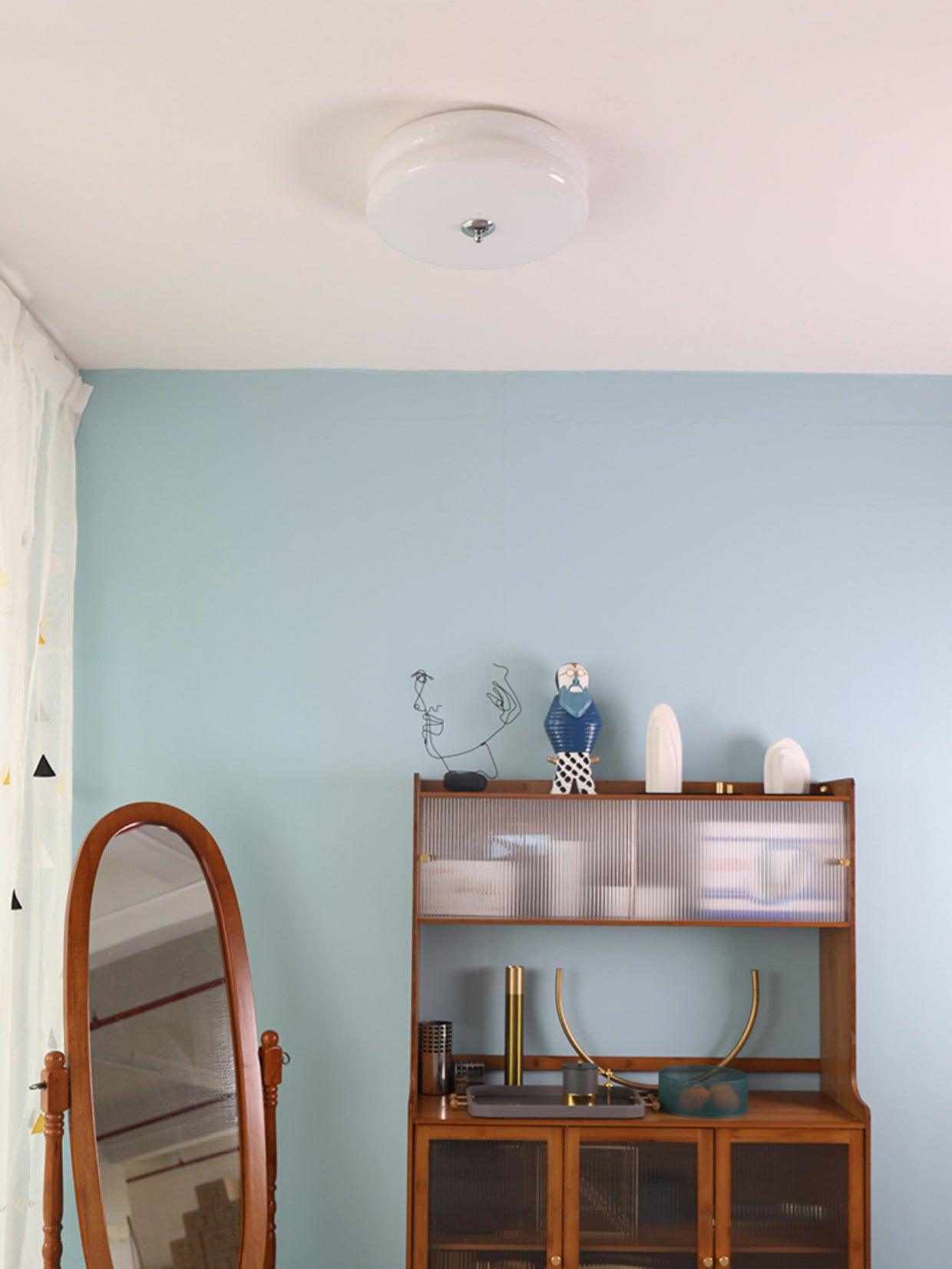 Przytulia Dom | Art Deco Vintage Lampa Sufitowa LED 24W – Plafon Szklany 3000K–6000K