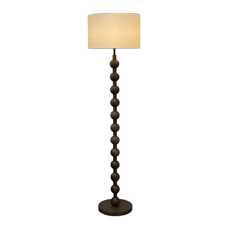 Przytulia Dom | Japandi Drewniana Lampa Podłogowa E27 – Minimalistyczna Lampa Stojąca LED