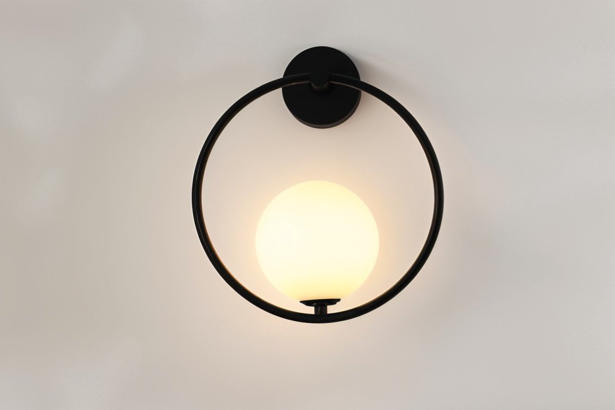 Przytulia Dom | Lampa Ścienna LED G9 – Elegancka Lampa Ścienna Metal i Szkło (Czarna/Złota)
