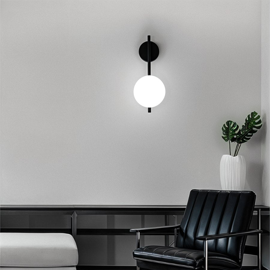Przytulia Dom | Lampa Ścienna LED G9 – Elegancka Lampa Ścienna Metal i Szkło (Czarna/Złota)