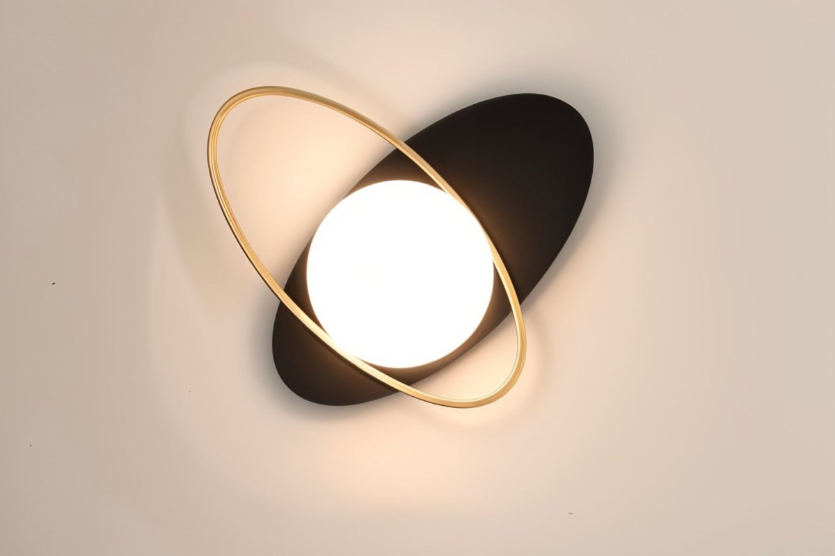 Przytulia Dom | Lampa Ścienna LED G9 – Elegancka Lampa Ścienna Metal i Szkło (Czarna/Złota)