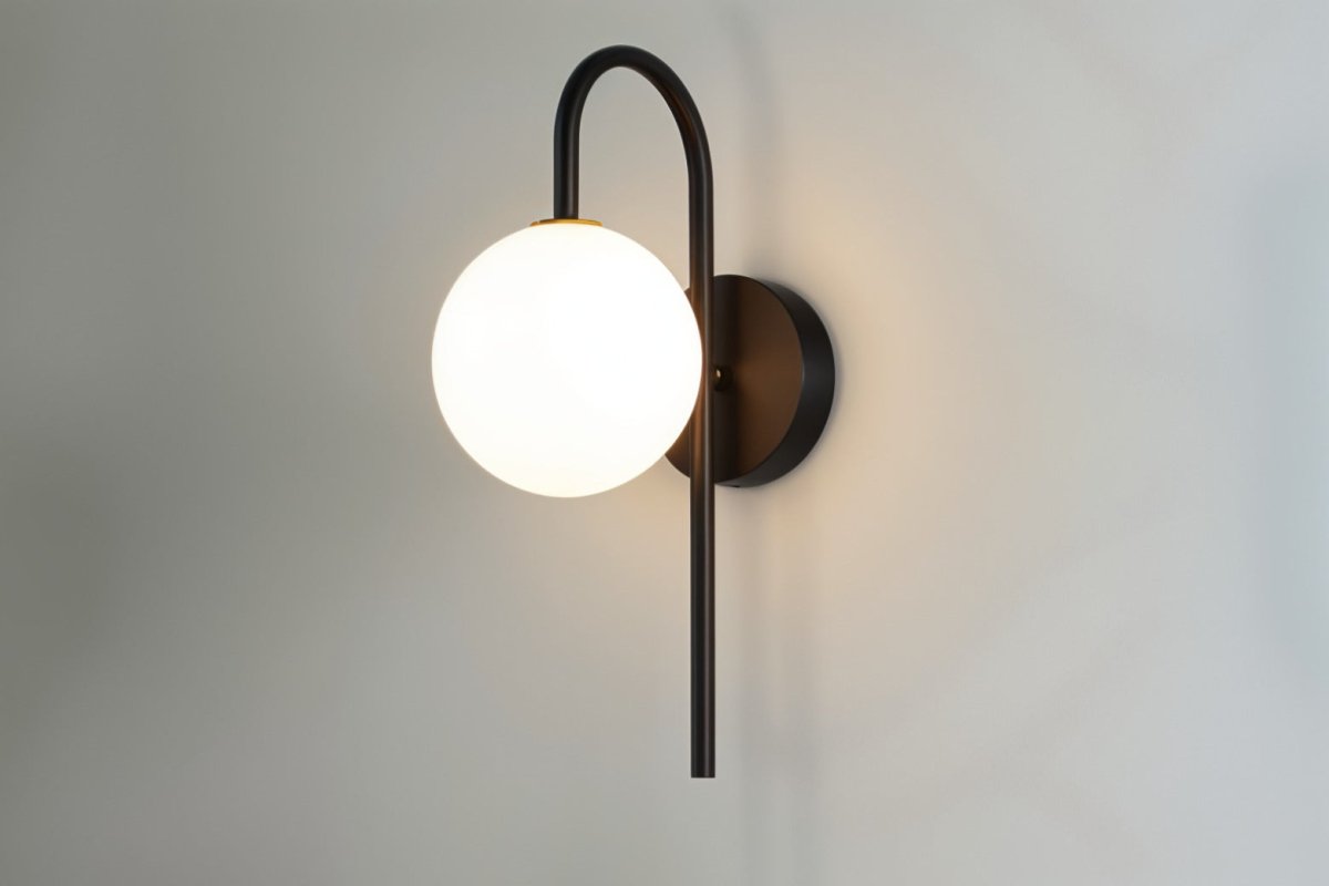 Przytulia Dom | Lampa Ścienna LED G9 – Elegancka Lampa Ścienna Metal i Szkło (Czarna/Złota)