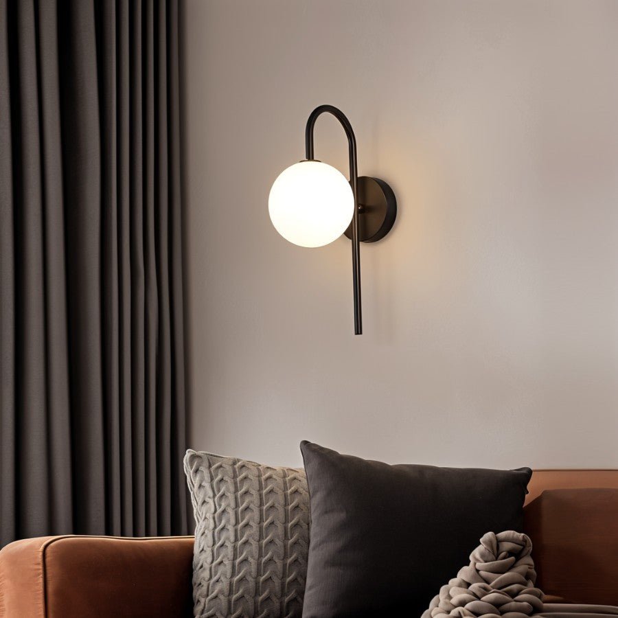 Przytulia Dom | Lampa Ścienna LED G9 – Elegancka Lampa Ścienna Metal i Szkło (Czarna/Złota)