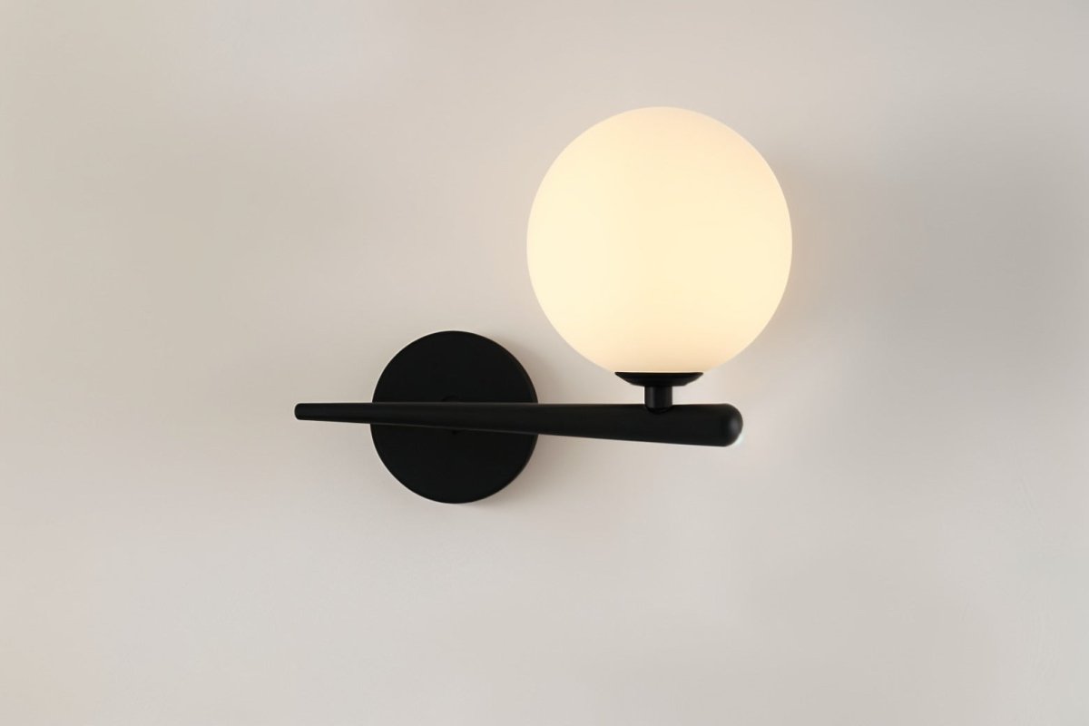 Przytulia Dom | Lampa Ścienna LED G9 – Elegancka Lampa Ścienna Metal i Szkło (Czarna/Złota)