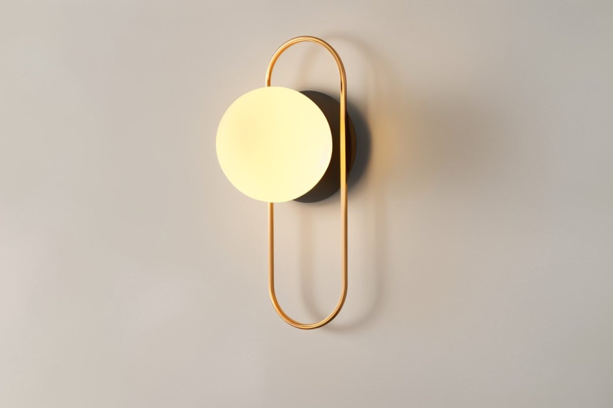 Przytulia Dom | Lampa Ścienna LED G9 – Elegancka Lampa Ścienna Metal i Szkło (Czarna/Złota)