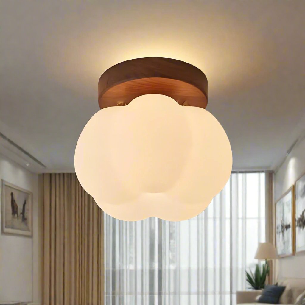 Przytulia Dom | Lampa Sufitowa LED – Dekoracyjny Plafon w Kształcie Dyni 3000K/4000K
