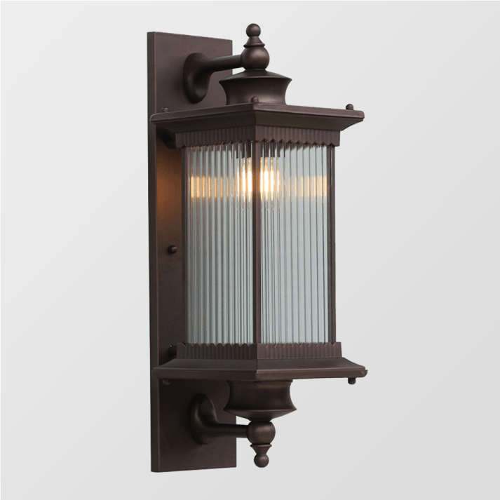 Przytulia Dom | Prostokątna Lampa Ścienna Zewnętrzna – Vintage Kinkiet Ogrodowy E27