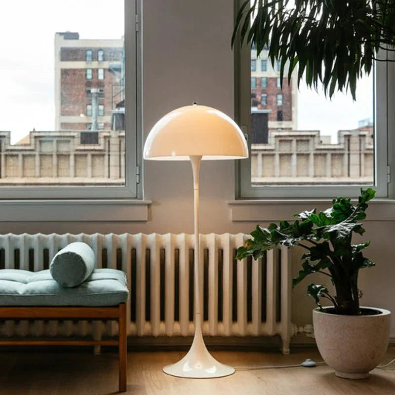 Przytulia Dom | Skandynawska Lampa Podłogowa LED Grzybek E27 – Designerska Lampa Stojąca Nordic
