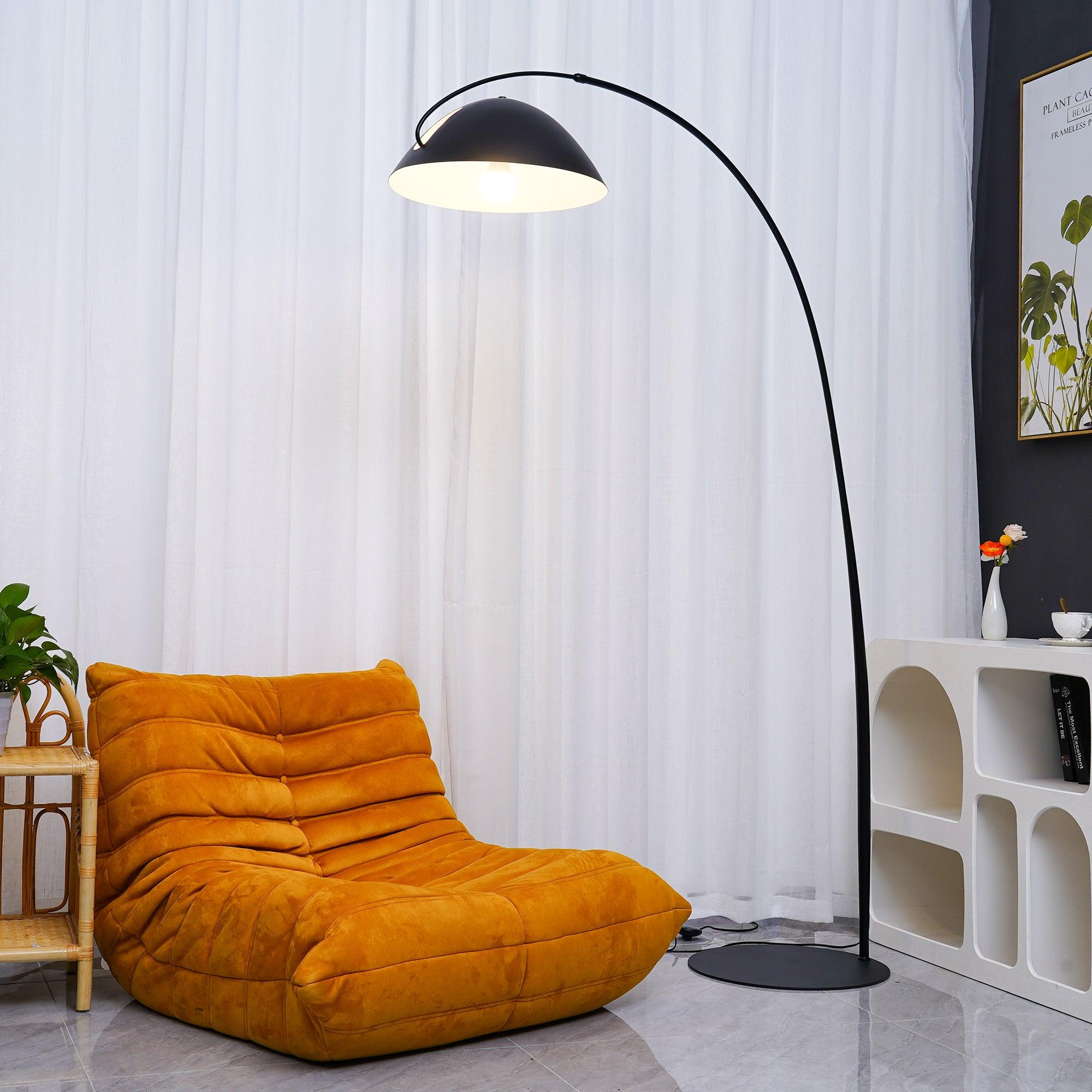 Przytulia Dom | Lampa Podłogowa Łukowa LED E27 – Skandynawska Regulowana Lampa Stojąca