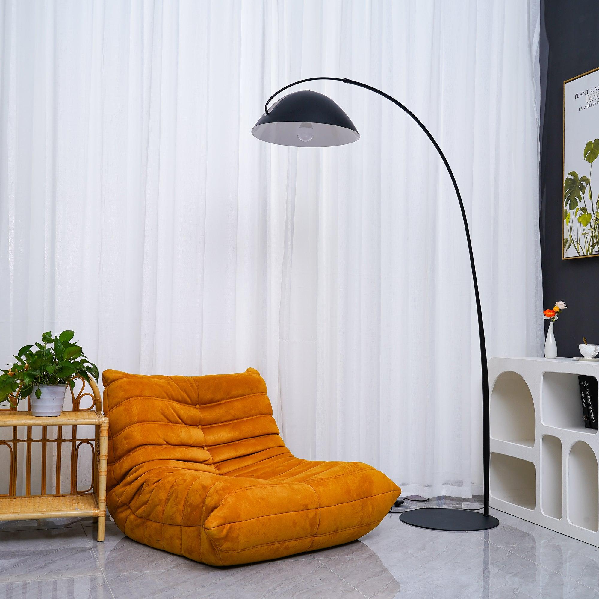 Przytulia Dom | Lampa Podłogowa Łukowa LED E27 – Skandynawska Regulowana Lampa Stojąca