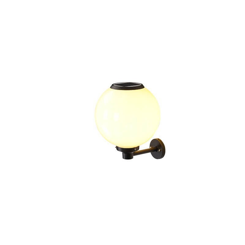 Przytulia Dom | Zewnętrzna Lampa Ścienna Solarna LED Wodoodporna 5–8W – Kula Ogrodowa Aluminium