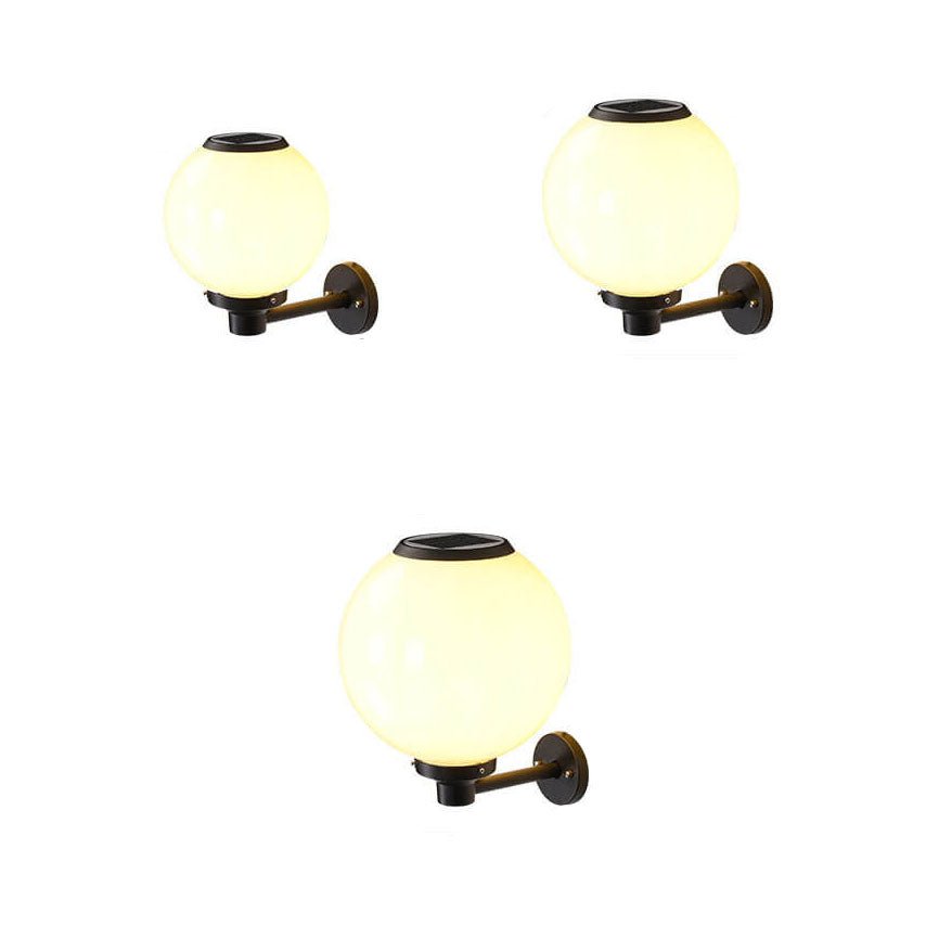 Przytulia Dom | Zewnętrzna Lampa Ścienna Solarna LED Wodoodporna 5–8W – Kula Ogrodowa Aluminium
